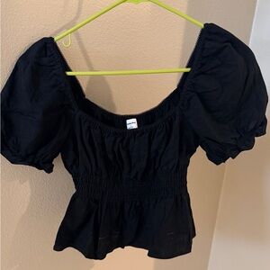 Aritzia Sunday Best Linen Puff Sleeve Blouse